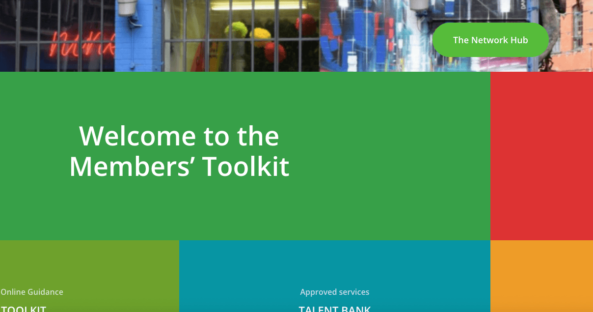 A screenshot showing the landing page of Toolkit.